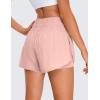 imageCRZ YOGA 2 in 1 High Waisted Running Shorts for Women 3quot  Split Breathable for Athletic Tennis Gym Workout with PocketsPuff Pink