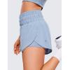 imageCRZ YOGA 2 in 1 High Waisted Running Shorts for Women 3quot  Split Breathable for Athletic Tennis Gym Workout with PocketsThe Breeze Blue