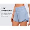 imageCRZ YOGA 2 in 1 High Waisted Running Shorts for Women 3quot  Split Breathable for Athletic Tennis Gym Workout with PocketsThe Breeze Blue
