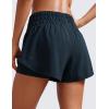 imageCRZ YOGA 2 in 1 High Waisted Running Shorts for Women 3quot  Split Breathable for Athletic Tennis Gym Workout with PocketsTrue Navy