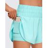 imageCRZ YOGA 2 in 1 High Waisted Running Shorts for Women 3quot  Split Breathable for Athletic Tennis Gym Workout with PocketsTurquoise