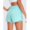 imageCRZ YOGA 2 in 1 High Waisted Running Shorts for Women 3quot  Split Breathable for Athletic Tennis Gym Workout with PocketsTurquoise