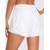 imageCRZ YOGA 2 in 1 High Waisted Running Shorts for Women 3quot  Split Breathable for Athletic Tennis Gym Workout with PocketsWhite
