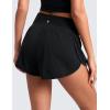 imageCRZ YOGA ButterluxeLight High Waisted Dolphin Shorts for Women 25quot Soft Split for Casual Lounge Athletic Yoga with LinerBlack