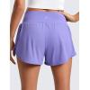 imageCRZ YOGA ButterluxeLight High Waisted Dolphin Shorts for Women 25quot Soft Split for Casual Lounge Athletic Yoga with LinerDark Lavender Purple
