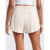 imageCRZ YOGA ButterluxeLight High Waisted Dolphin Shorts for Women 25quot Soft Split for Casual Lounge Athletic Yoga with LinerMilky White