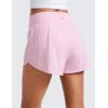 imageCRZ YOGA ButterluxeLight High Waisted Dolphin Shorts for Women 25quot Soft Split for Casual Lounge Athletic Yoga with LinerPink Peony