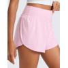 imageCRZ YOGA ButterluxeLight High Waisted Dolphin Shorts for Women 25quot Soft Split for Casual Lounge Athletic Yoga with LinerPink Peony