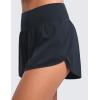 imageCRZ YOGA ButterluxeLight High Waisted Dolphin Shorts for Women 25quot Soft Split for Casual Lounge Athletic Yoga with LinerTrue Navy
