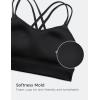 imageCRZ YOGA Softness Mold Womens Butterluxe Strappy Longline Sports Bra  Double Spaghetti Strap Workout Yoga Crop Top AthleticBlack
