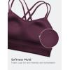 imageCRZ YOGA Softness Mold Womens Butterluxe Strappy Longline Sports Bra  Double Spaghetti Strap Workout Yoga Crop Top AthleticDeep Purple