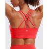 imageCRZ YOGA Softness Mold Womens Butterluxe Strappy Longline Sports Bra  Double Spaghetti Strap Workout Yoga Crop Top AthleticDeep Red