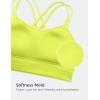imageCRZ YOGA Softness Mold Womens Butterluxe Strappy Longline Sports Bra  Double Spaghetti Strap Workout Yoga Crop Top AthleticNeon Yellow