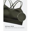 imageCRZ YOGA Softness Mold Womens Butterluxe Strappy Longline Sports Bra  Double Spaghetti Strap Workout Yoga Crop Top AthleticOlive Green