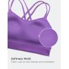 imageCRZ YOGA Softness Mold Womens Butterluxe Strappy Longline Sports Bra  Double Spaghetti Strap Workout Yoga Crop Top AthleticRoyal Lilac
