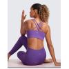 imageCRZ YOGA Softness Mold Womens Butterluxe Strappy Longline Sports Bra  Double Spaghetti Strap Workout Yoga Crop Top AthleticRoyal Lilac