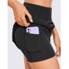 imageCRZ YOGA Womens High Waisted Tennis Skirts with 3 Pockets Golf A Line Lightweight Cute Athletic Casual SkortsBlack