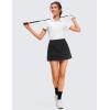 imageCRZ YOGA Womens High Waisted Tennis Skirts with 3 Pockets Golf A Line Lightweight Cute Athletic Casual SkortsBlack