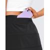 imageCRZ YOGA Womens High Waisted Tennis Skirts with 3 Pockets Golf A Line Lightweight Cute Athletic Casual SkortsBlack