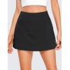 imageCRZ YOGA Womens High Waisted Tennis Skirts with 3 Pockets Golf A Line Lightweight Cute Athletic Casual SkortsBlack