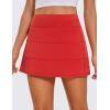 imageCRZ YOGA Womens High Waisted Tennis Skirts with 3 Pockets Golf A Line Lightweight Cute Athletic Casual SkortsDark Red