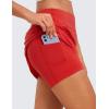 imageCRZ YOGA Womens High Waisted Tennis Skirts with 3 Pockets Golf A Line Lightweight Cute Athletic Casual SkortsDark Red