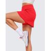 imageCRZ YOGA Womens High Waisted Tennis Skirts with 3 Pockets Golf A Line Lightweight Cute Athletic Casual SkortsDeep Red
