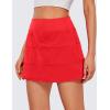 imageCRZ YOGA Womens High Waisted Tennis Skirts with 3 Pockets Golf A Line Lightweight Cute Athletic Casual SkortsDeep Red