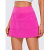 imageCRZ YOGA Womens High Waisted Tennis Skirts with 3 Pockets Golf A Line Lightweight Cute Athletic Casual SkortsHibiscus Purple
