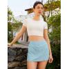 imageCRZ YOGA Womens High Waisted Tennis Skirts with 3 Pockets Golf A Line Lightweight Cute Athletic Casual SkortsLight Grayish Blue