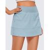 imageCRZ YOGA Womens High Waisted Tennis Skirts with 3 Pockets Golf A Line Lightweight Cute Athletic Casual SkortsLight Grayish Blue