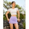 imageCRZ YOGA Womens High Waisted Tennis Skirts with 3 Pockets Golf A Line Lightweight Cute Athletic Casual SkortsLilac