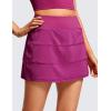imageCRZ YOGA Womens High Waisted Tennis Skirts with 3 Pockets Golf A Line Lightweight Cute Athletic Casual SkortsMagenta Purple