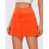 imageCRZ YOGA Womens High Waisted Tennis Skirts with 3 Pockets Golf A Line Lightweight Cute Athletic Casual SkortsNeon Orange