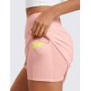 imageCRZ YOGA Womens High Waisted Tennis Skirts with 3 Pockets Golf A Line Lightweight Cute Athletic Casual SkortsPuff Pink