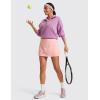 imageCRZ YOGA Womens High Waisted Tennis Skirts with 3 Pockets Golf A Line Lightweight Cute Athletic Casual SkortsPuff Pink