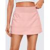 imageCRZ YOGA Womens High Waisted Tennis Skirts with 3 Pockets Golf A Line Lightweight Cute Athletic Casual SkortsPuff Pink