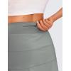 imageCRZ YOGA Womens High Waisted Tennis Skirts with 3 Pockets Golf A Line Lightweight Cute Athletic Casual SkortsSterling
