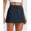 imageCRZ YOGA Womens High Waisted Tennis Skirts with 3 Pockets Golf A Line Lightweight Cute Athletic Casual SkortsTrue Navy