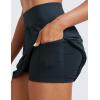 imageCRZ YOGA Womens High Waisted Tennis Skirts with 3 Pockets Golf A Line Lightweight Cute Athletic Casual SkortsTrue Navy
