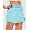 imageCRZ YOGA Womens High Waisted Tennis Skirts with 3 Pockets Golf A Line Lightweight Cute Athletic Casual SkortsTurquoise