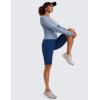 imageCRZ YOGA Womens Seamless Workout Long Sleeve Shirts Quick Dry Gym Athletic Tops Breathable Running Yoga TShirtsOasis Blue