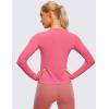 imageCRZ YOGA Womens Seamless Workout Long Sleeve Shirts Quick Dry Gym Athletic Tops Breathable Running Yoga TShirtsRaspberry Sorbet