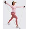 imageCRZ YOGA Womens Seamless Workout Long Sleeve Shirts Quick Dry Gym Athletic Tops Breathable Running Yoga TShirtsRose Blush