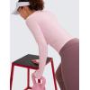 imageCRZ YOGA Womens Seamless Workout Long Sleeve Shirts Quick Dry Gym Athletic Tops Breathable Running Yoga TShirtsStrawberry Pink