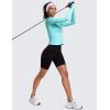 imageCRZ YOGA Womens Seamless Workout Long Sleeve Shirts Quick Dry Gym Athletic Tops Breathable Running Yoga TShirtsTurquoise