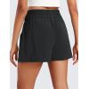 imageCRZ YOGA Womens Shorts Casual High Waisted Linerless for Lounge Athletic Golf with Pockets WeightlessBlack