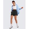 imageCRZ YOGA Womens Shorts Casual High Waisted Linerless for Lounge Athletic Golf with Pockets WeightlessBlack