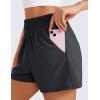 imageCRZ YOGA Womens Shorts Casual High Waisted Linerless for Lounge Athletic Golf with Pockets WeightlessGraphite Grey