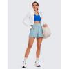 imageCRZ YOGA Womens Shorts Casual High Waisted Linerless for Lounge Athletic Golf with Pockets WeightlessLight Grayish Blue